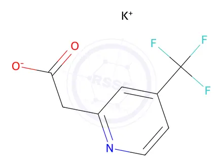 Chemical structure of Potassium 2-(4-(trifluoromethyl)pyridin-2-yl)acetate