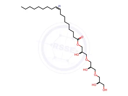 Chemical structure of oleic acid, monoester with triglycerol