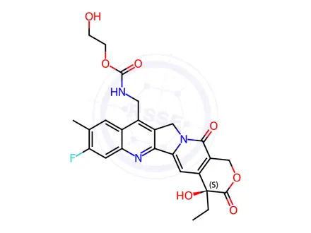 Chemical structure of 7-Hydroxyethyl carbamate-(10Me-11F-Camptothecin)