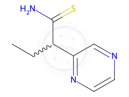 Chemical structure of 2-(2-Pyrazinyl)thiobutyramide
