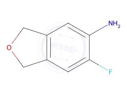 Chemical structure of 6-Fluoro-1,3-dihydroisobenzofuran-5-amine