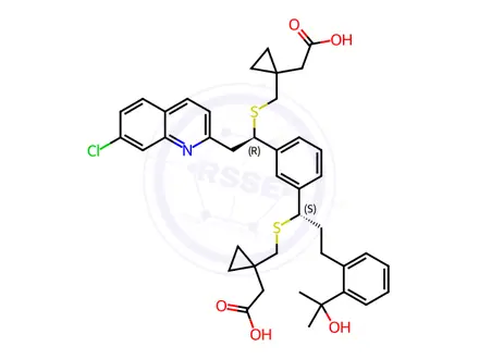 Chemical structure of Montelukast Sodium Impurity 4 (Montelukast Sodium EP Impurity D)