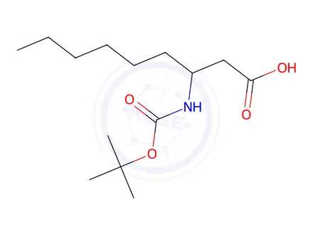 Chemical structure of 3-((tert-Butoxycarbonyl)amino)nonanoic acid