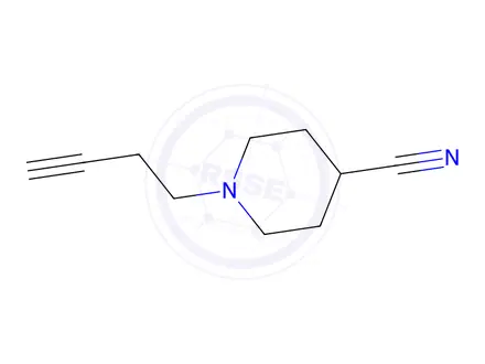 Chemical structure of 1-(But-3-yn-1-yl)piperidine-4-carbonitrile