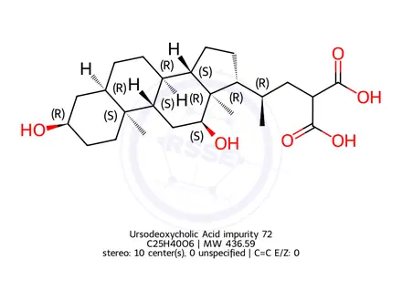 Chemical structure of Ursodeoxycholic Acid Impurity 135