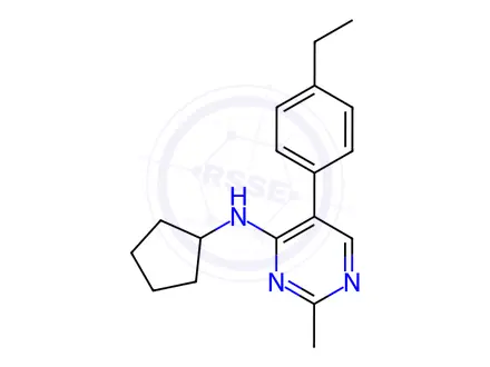 Chemical structure of N-Cyclopentyl-5-(4-ethylphenyl)-2-methylpyrimidin-4-amine