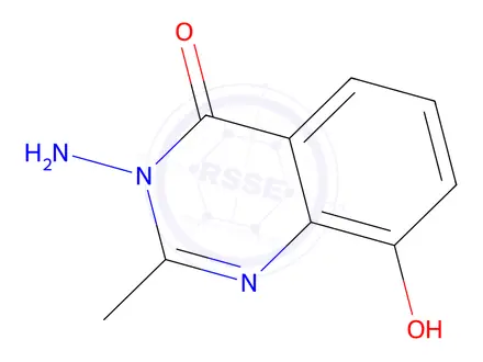 Chemical structure of 3-Amino-8-hydroxy-2-methylquinazolin-4(3H)-one