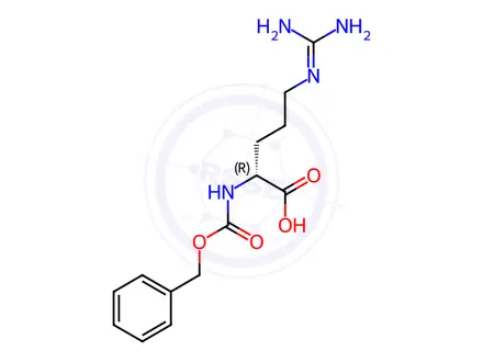 Chemical structure of Nα-Cbz-D-arginine