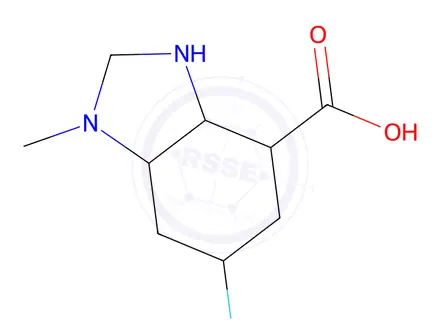 Chemical structure of 6-fluoro-1-methyl-benzimidazole-4-carboxylic acid