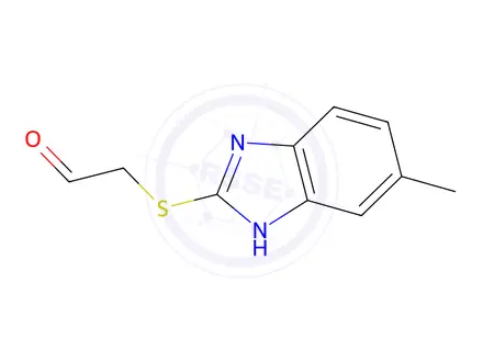 Chemical structure of 2-((5-Methyl-1h-benzo[d]imidazol-2-yl)thio)acetaldehyde