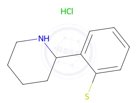 Chemical structure of 2-(2-(Methylthio)phenyl)piperidine hydrochloride