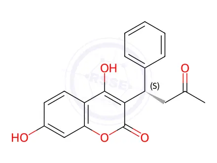 Chemical structure of (S)-7-Hydroxy Warfarin