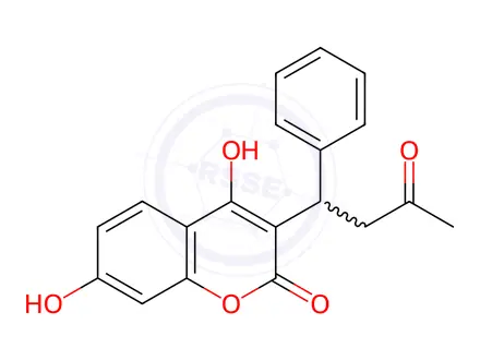 Chemical structure of 7-Hydroxy warfarin Solution in Acetonitrile