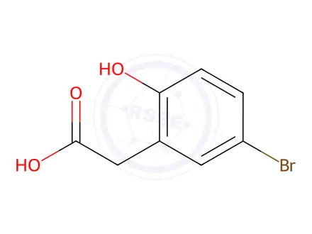 Chemical structure of 5-Bromo-2-hydroxyphenylacetic acid