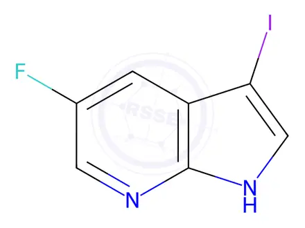 Chemical structure of 5-Fluoro-3-iodo-1h-pyrrolo[2,3-b]pyridine