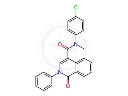 Chemical structure of N-(4-chlorophenyl)-N-methyl-1-oxo-2-phenyl-1,2-dihydroisoquinoline-4-carboxamide