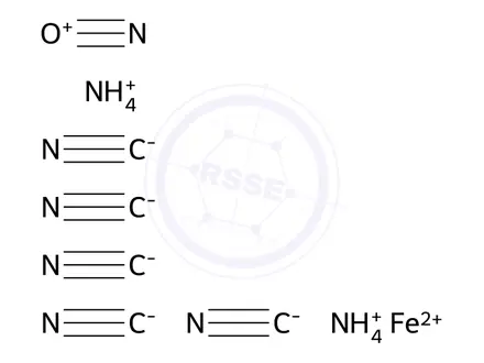 Chemical structure of Ammonium Nitroprusside