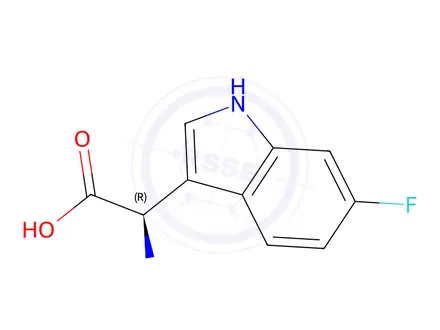 Chemical structure of (R)-2-Amino-2-(6-fluoro-1H-indol-3-yl)acetic acid