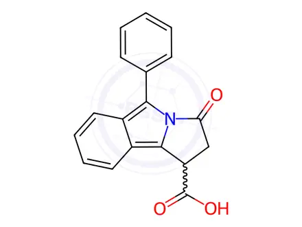Chemical structure of 3-Oxo-5-phenyl-2,3-dihydro-1H-pyrrolo[2,1-a]isoindole-1-carboxylic acid
