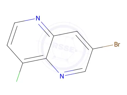 Chemical structure of 1,5-Naphthyridine, 3-bromo-8-chloro-