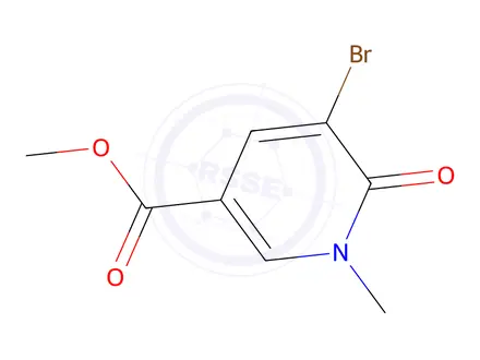 Chemical structure of Methyl 5-bromo-1-methyl-6-oxo-1,6-dihydro-3-pyridinecarboxylate