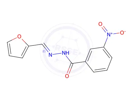 Chemical structure of N'-((3-Nitrofuran-2-yl)methylene)benzohydrazide
