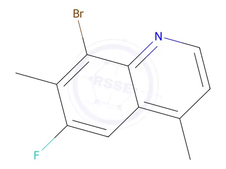 Chemical structure of 8-Bromo-6-fluoro-4,7-dimethylquinoline