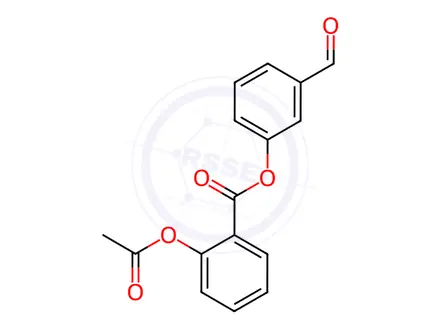 Chemical structure of 3-Formylphenyl 2-acetoxybenzoate