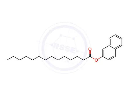 Chemical structure of 2-Naphthyl Myristate