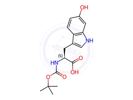 Chemical structure of L-Tryptophan, N-[(1,1-dimethylethoxy)carbonyl]-6-hydroxy-