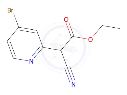 Chemical structure of Ethyl 2-(4-bromopyridin-2-yl)-2-cyanoacetate