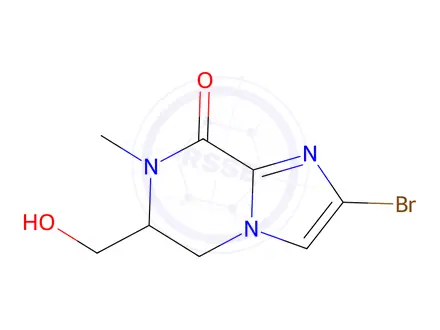 Chemical structure of 2-Bromo-6-(hydroxymethyl)-7-methyl-6,7-dihydroimidazo[1,2-a]pyrazin-8(5H)-one