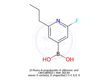 Chemical structure of (2-Fluoro-6-propylpyridin-4-yl)boronic acid