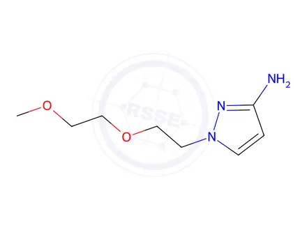 Chemical structure of 1-(2-(2-Methoxyethoxy)ethyl)-1h-pyrazol-3-amine