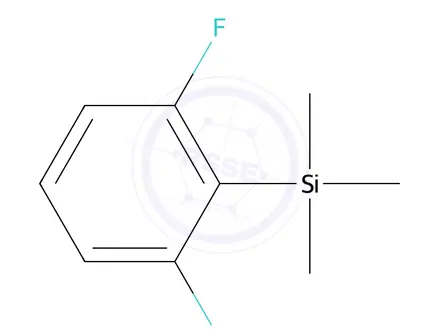 Chemical structure of Benzene, 1,3-difluoro-2-(trimethylsilyl)-