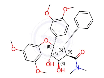Chemical structure of 3'-Methoxyrocaglamide