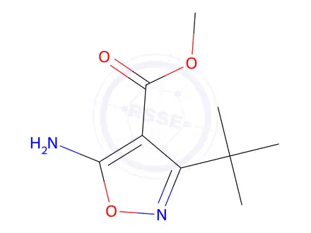Chemical structure of Methyl 5-amino-3-(tert-butyl)isoxazole-4-carboxylate