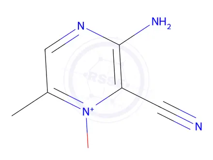 Chemical structure of Pyrazinecarbonitrile, 3-amino-6-methyl-, 1-oxide (9CI)
