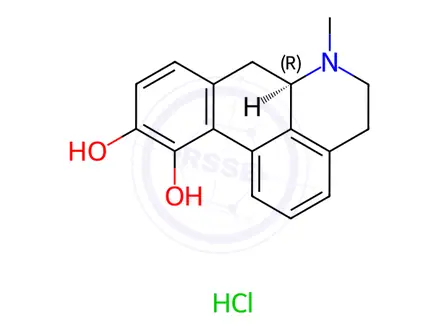 Chemical structure of Apomorphine Hydrochloride