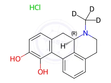 Chemical structure of (R)-Apomorphine-d3 Hydrochloride