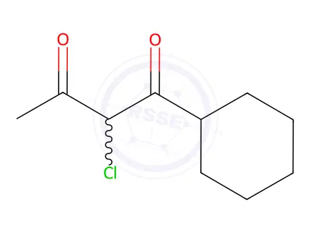Chemical structure of 1,3-Butanedione, 2-chloro-1-cyclohexyl-(9CI)