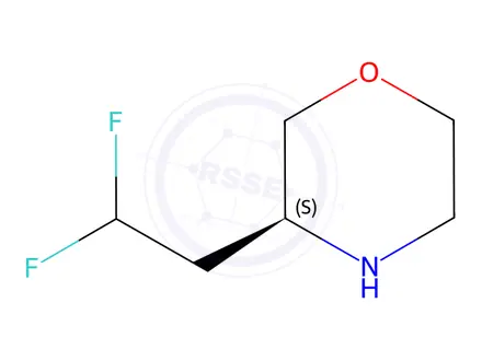 Chemical structure of (3S)-3-(2,2-difluoroethyl)morpholine