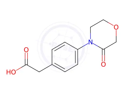 Chemical structure of 4-(3-Oxo-4-morpholinyl)benzeneacetic acid