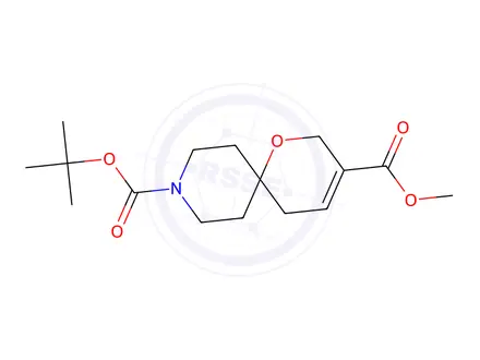 Chemical structure of 9-tert-Butyl 3-methyl 1-oxa-9-azaspiro[5.5]undec-3-ene-3,9-dicarboxylate