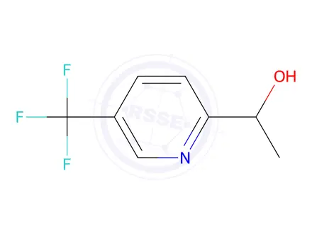 Chemical structure of 1-[5-(trifluoromethyl)pyridin-2-yl]ethan-1-ol