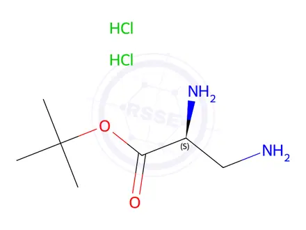 Chemical structure of (S)-tert-Butyl 2,3-diaminopropanoate dihydrochloride