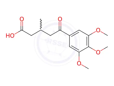 Chemical structure of 3-METHYL-5-OXO-5-(3,4,5-TRIMETHOXYPHENYL)VALERIC ACID