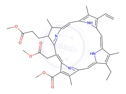 Chemical structure of Chlorin e6 trimethyl ester