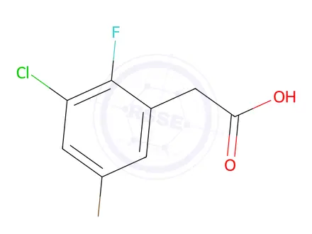 Chemical structure of 5-Bromo-3-chloro-2-fluorophenylacetic acid