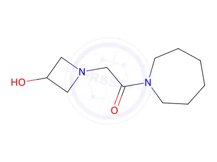 Chemical structure of 1-(Azepan-1-yl)-2-(3-hydroxyazetidin-1-yl)ethan-1-one